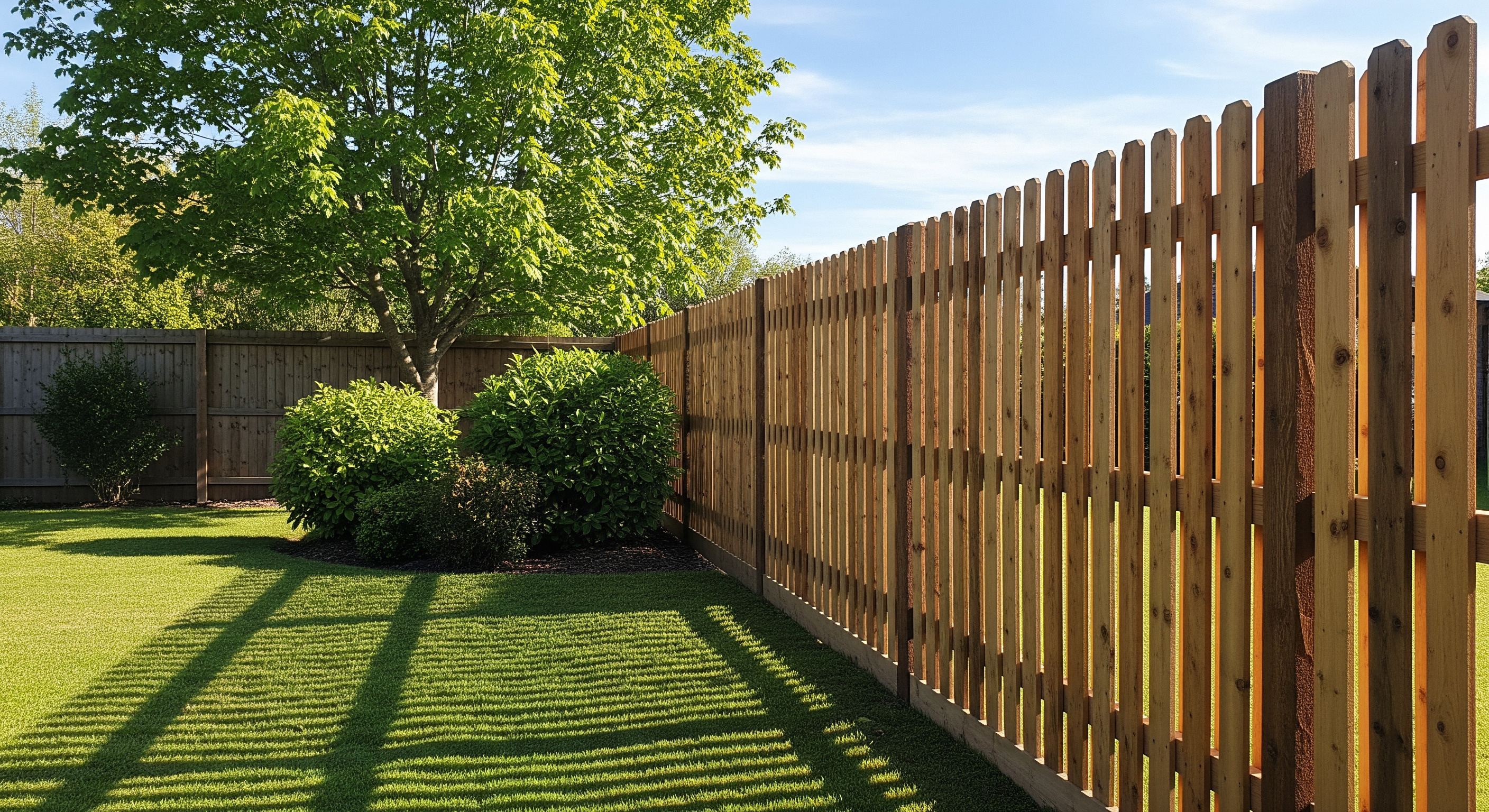 Installation de clôture pour jardin paysager